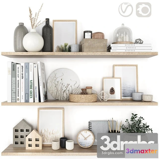 925040 - Decorative shelf set