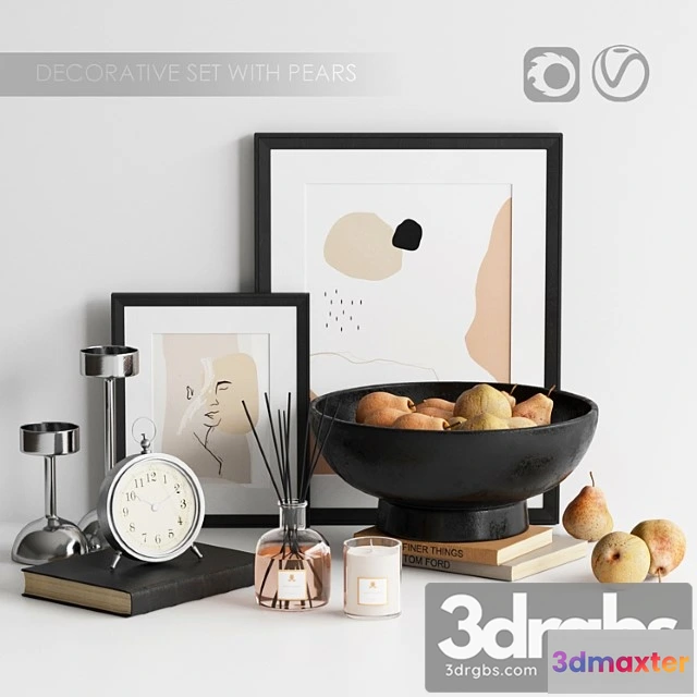 925430 - Pottery Barn Decorative Set With Pears