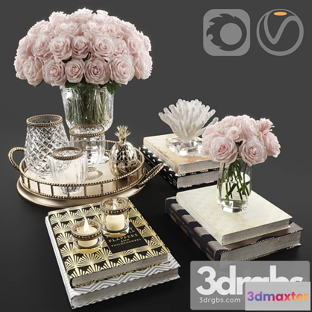 925458 - Rose and Crystal Vase Decoration set 11