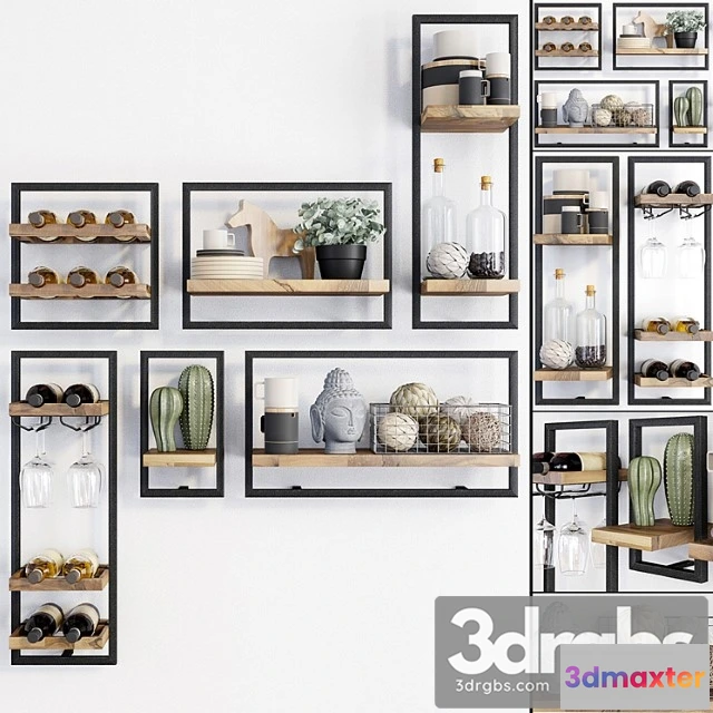 925620 - Teak House Loft D Bodhi Shelfmate Set 3