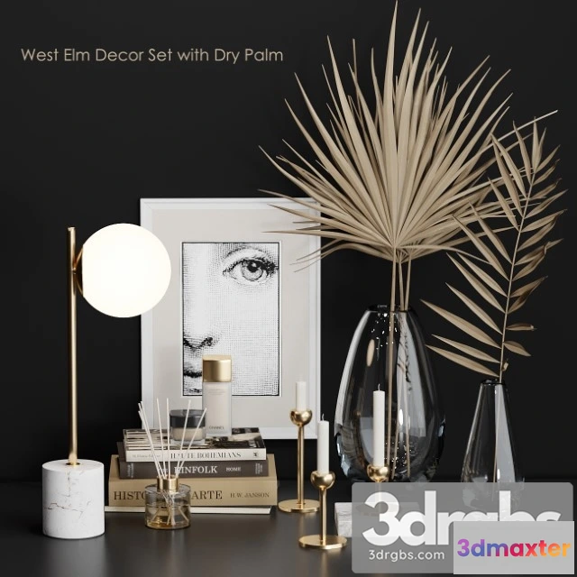 925690 - West Elm Decor Set with Dry Palm