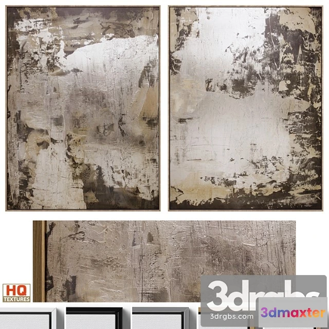 1020280 - Large abstract neutral wall art c-433