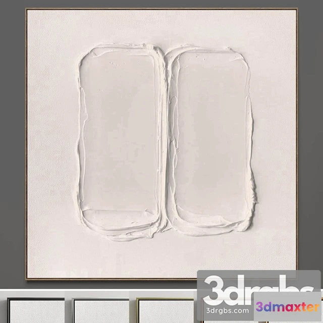 1020656 - Plaster two square photo frames 38