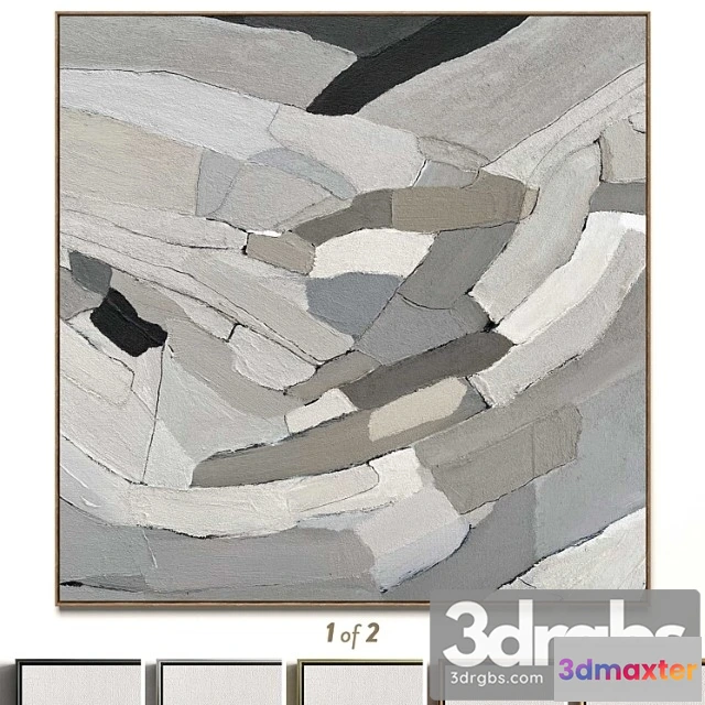 1020660 - Plaster two square photo frames r-54