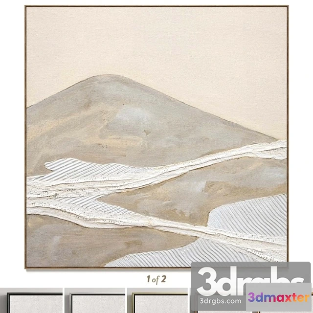1020664 - Plaster two square photo frames t-117