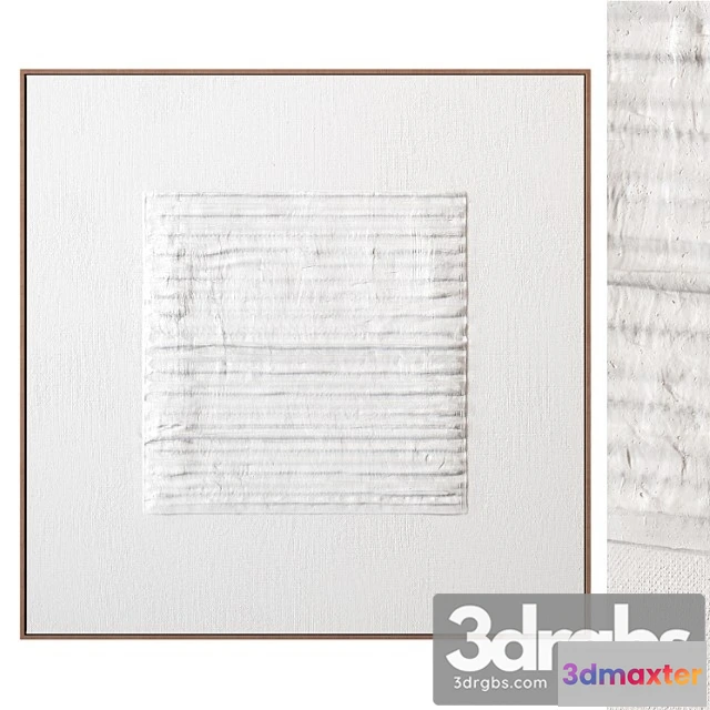 1020832 - Wall textured plaster artwork in a frame