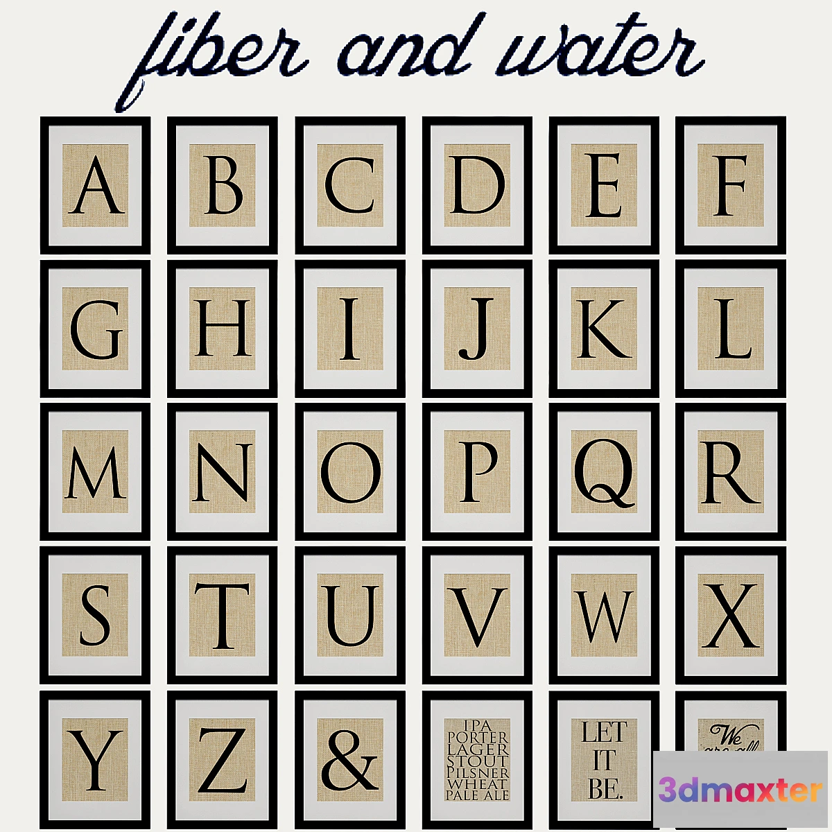 1276464 - Fiber and Water - Signs Typography and Symbols 3D Max