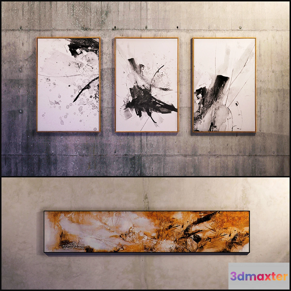 1279192 - The picture in the frame 12 Pieces (Collection 10) Abstract 3D Max