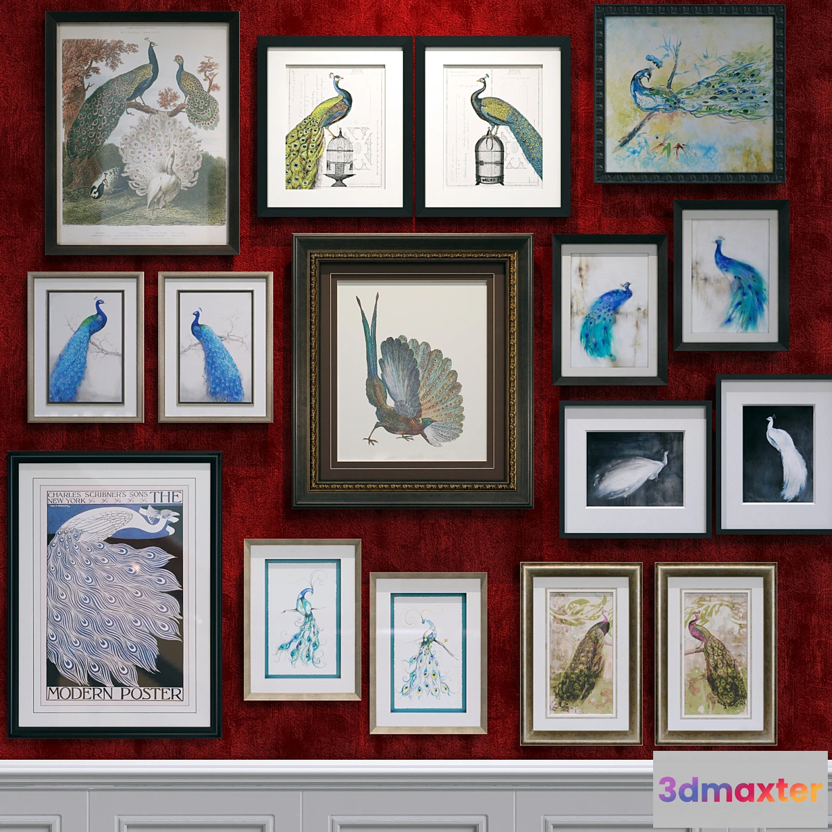 1279602 - Peacocks Paragon Framed set 3D Max