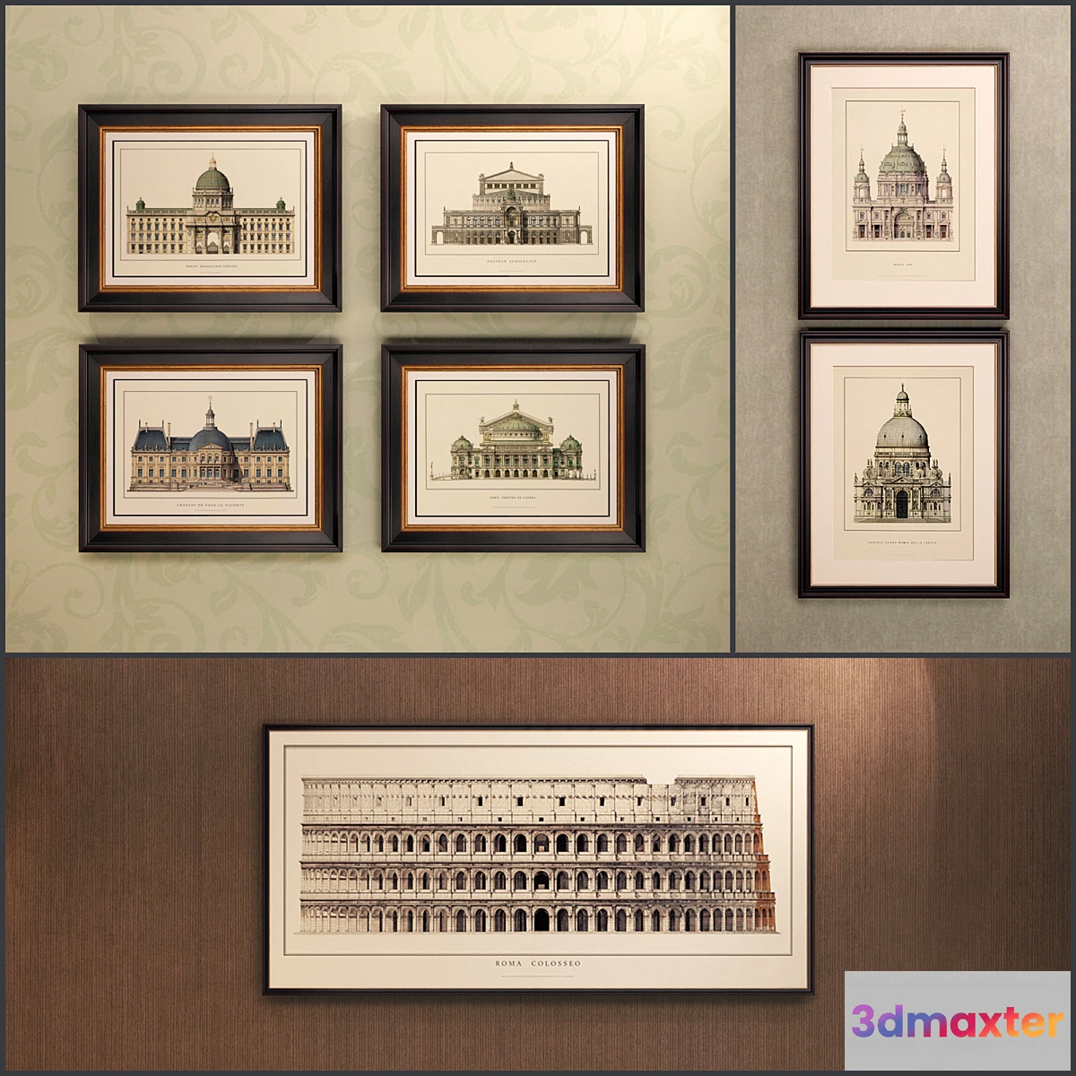 1280124 - The picture in the frame 12 Pieces (Collection 14) Architecture 3D Max