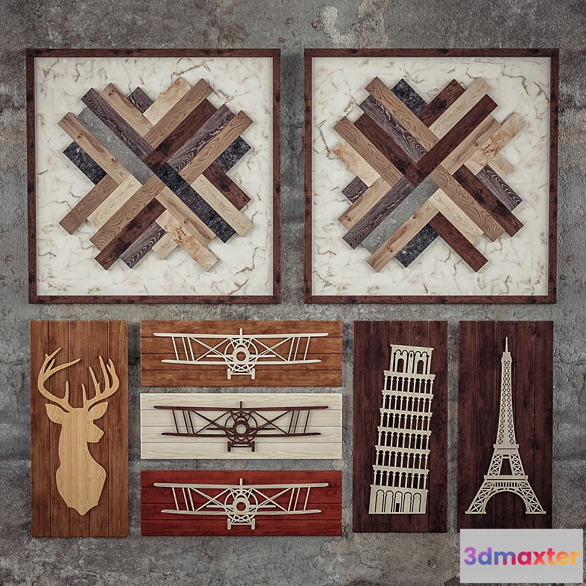 1282416 - Wall decor - No.5 3D Max