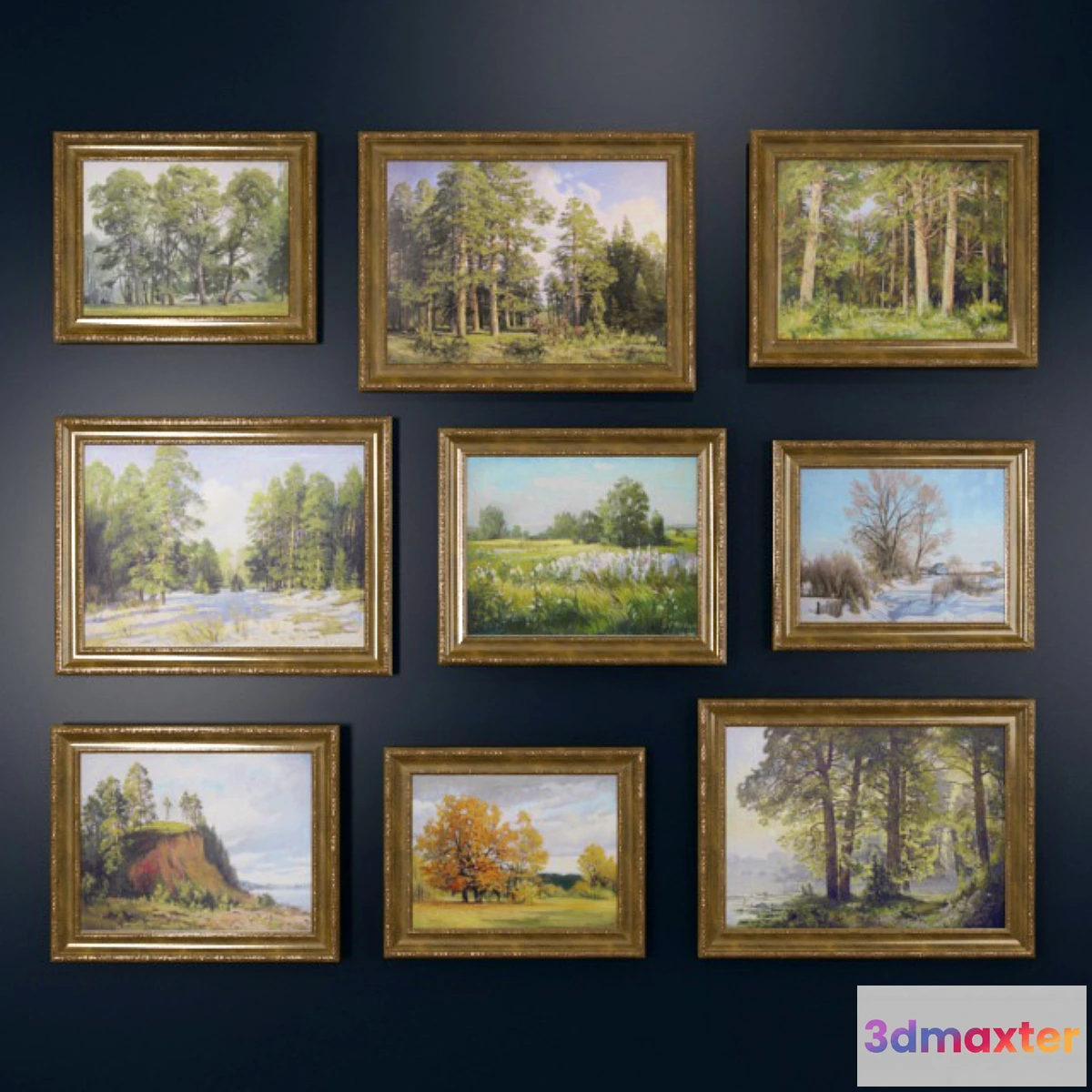 1283352 - Landscapes from Alexander Ilyin framed - No.2 3D Max