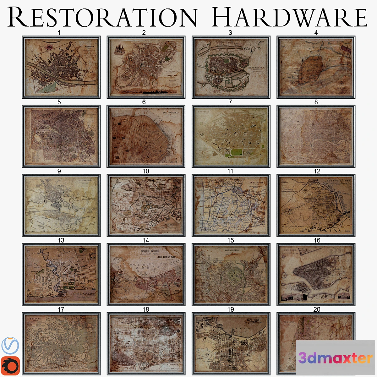 1283538 - Restoration Hardware Maps - No.2 3D Max
