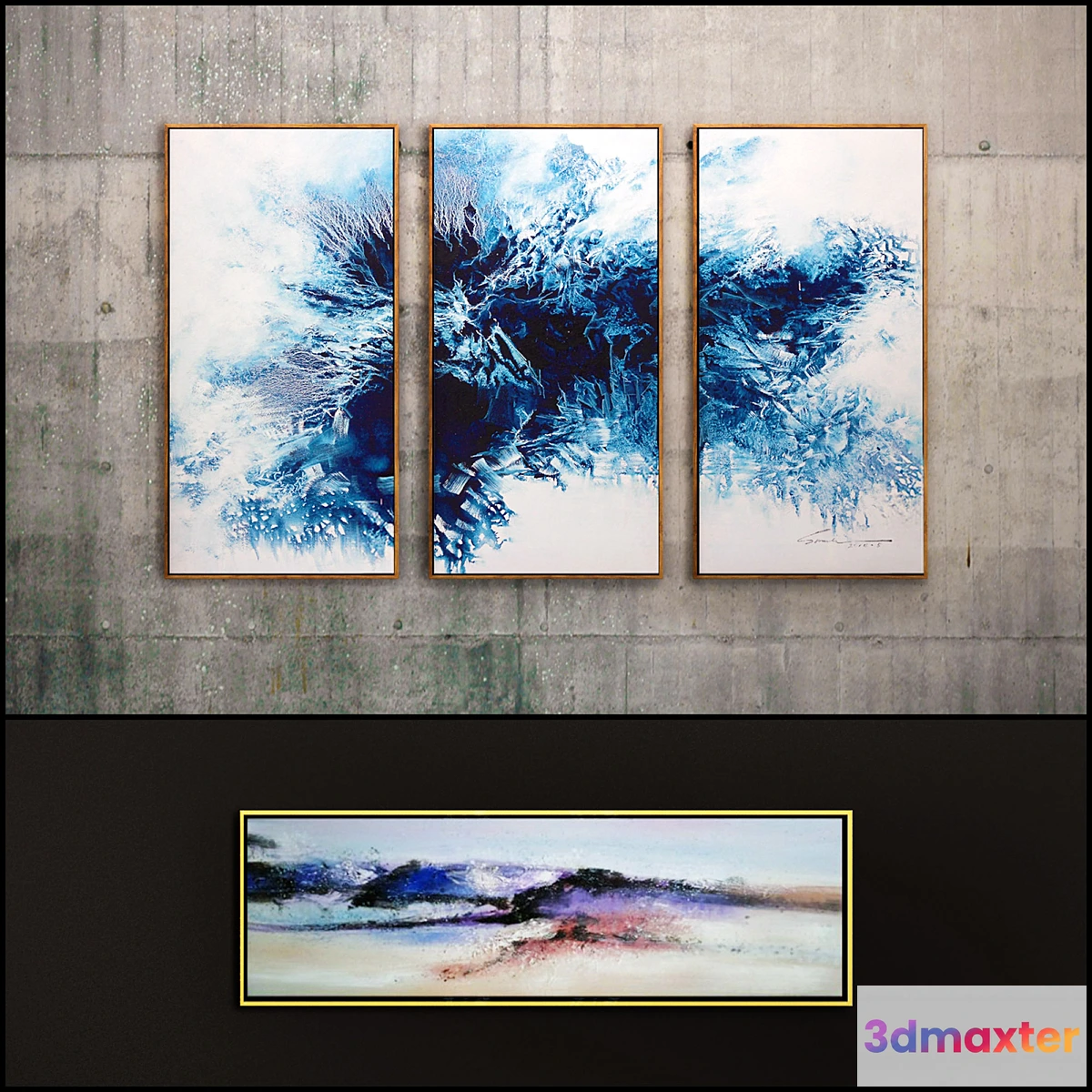 1285478 - The picture in the frame 12 Pieces (Collection 30) Abstract 3D Max