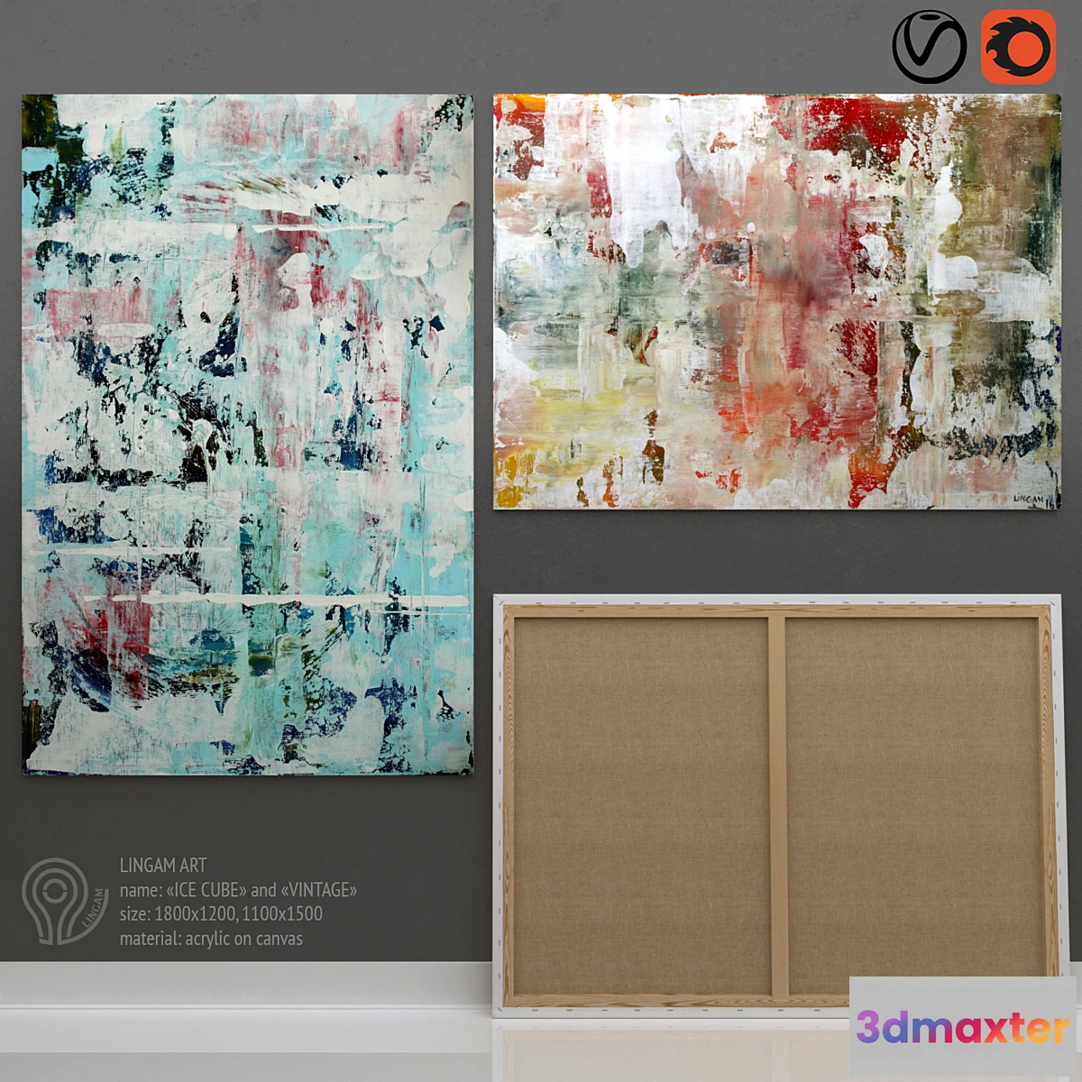 1286522 - Picture. Ice cube and Vintage by LINGAM ART 3D Max