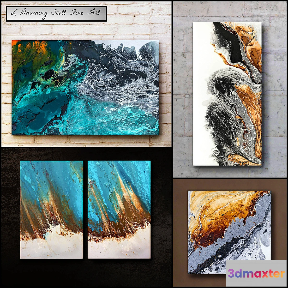 1289354 - L Dawning Scott Fine Art - set 12 3D Max