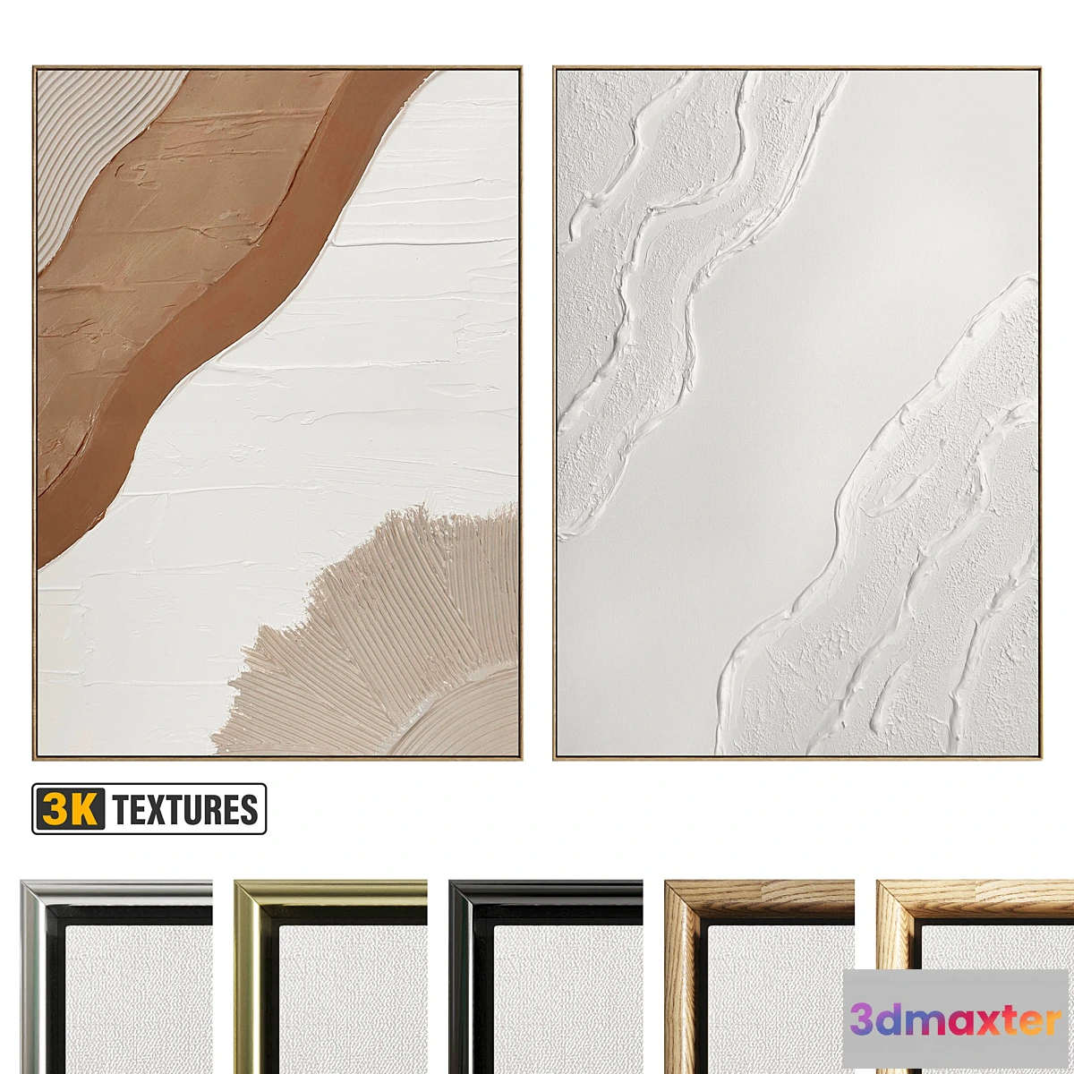1293207 - Plaster Two Photo Frame D-544 3D Max