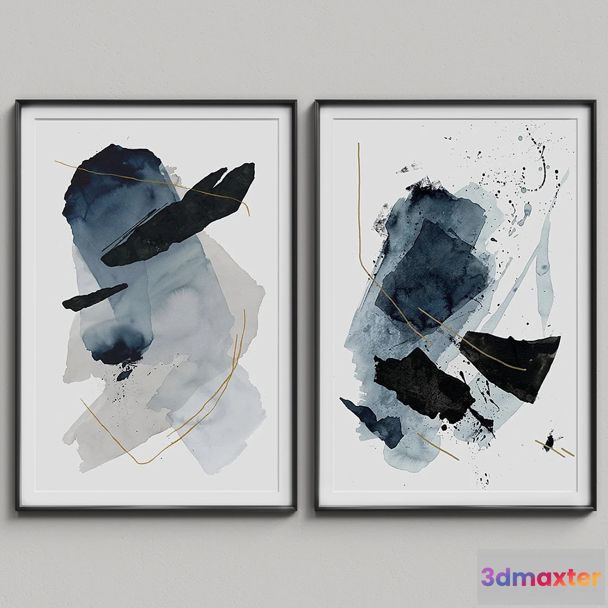 1295039 - Nice Picture Frames Set 129 3D Max