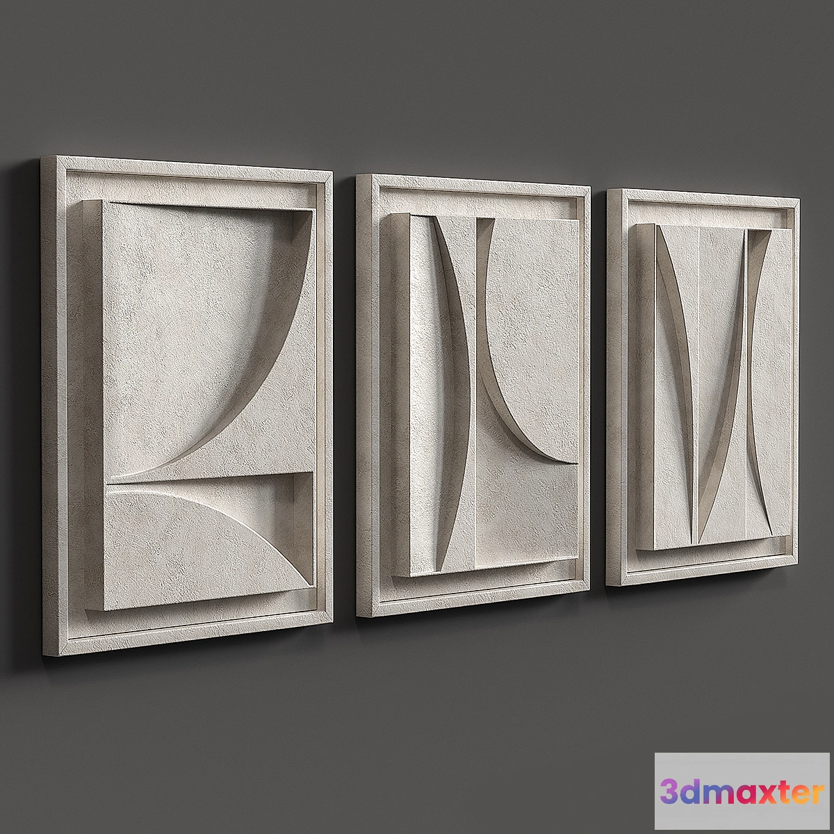 1296648 - Relief TRIPTYCH SAND 3D Max