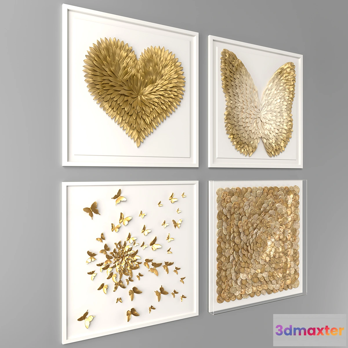 1296836 - Wall decor Restoration Hardware 3D Max