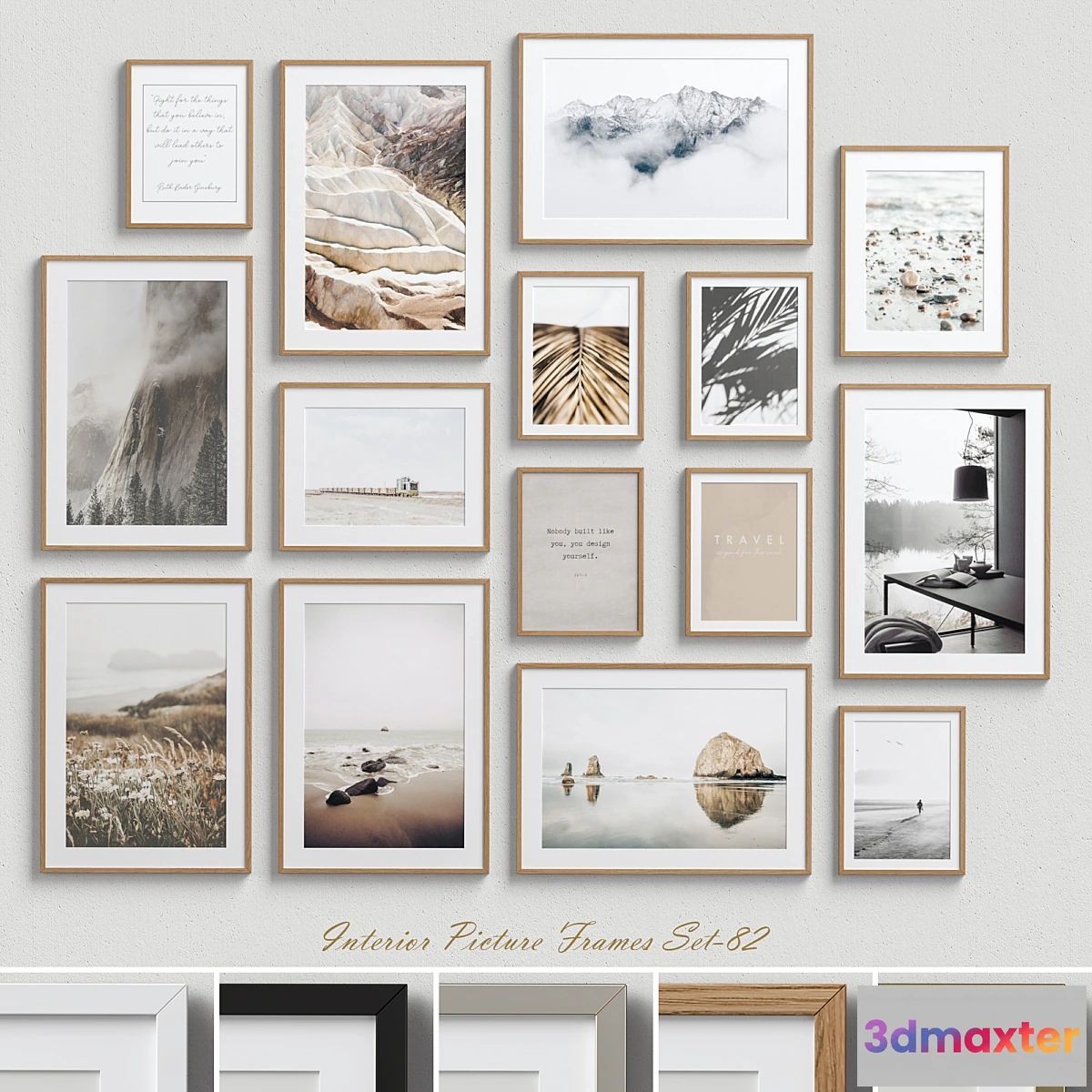 1297140 - Interior Picture Frames Set-82 3D Max