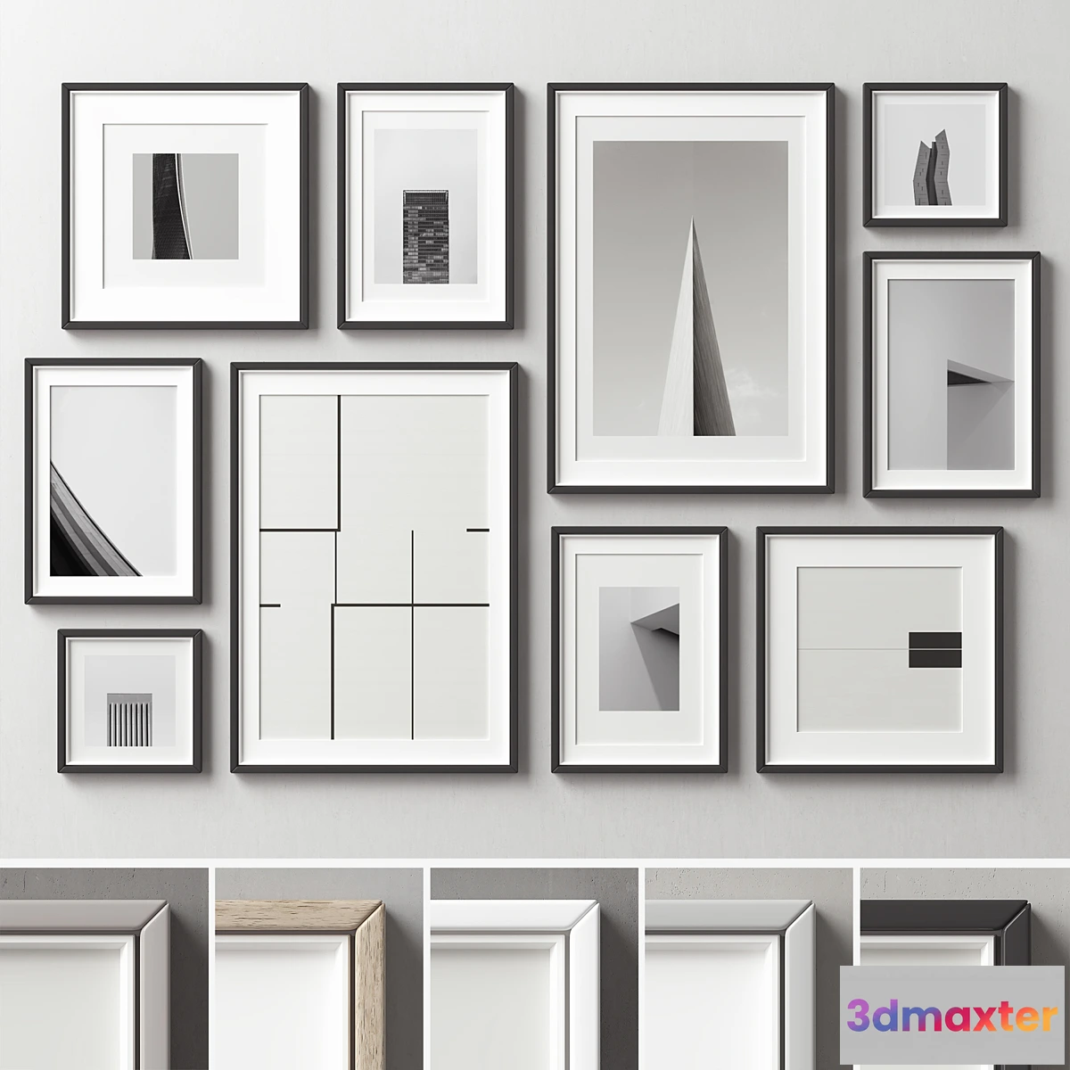 1297702 - Picture Frames Set -232 3D Max