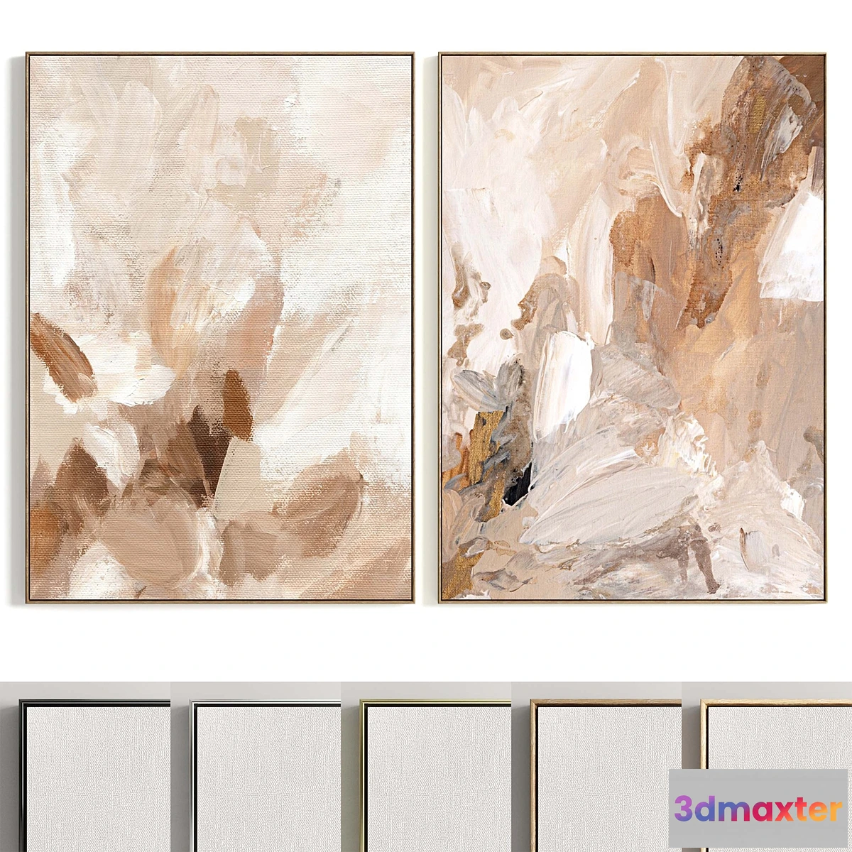 1298535 - Plaster Two Photo Frame R-245 3D Max