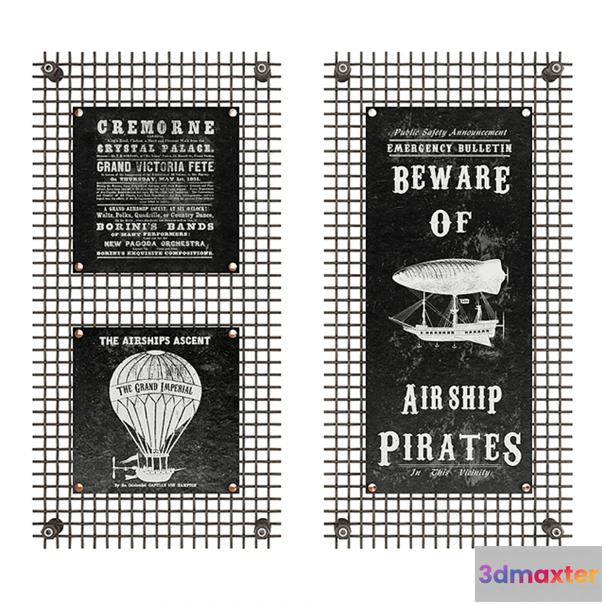 1299780 - Metal Grid Frame 2 3D Max