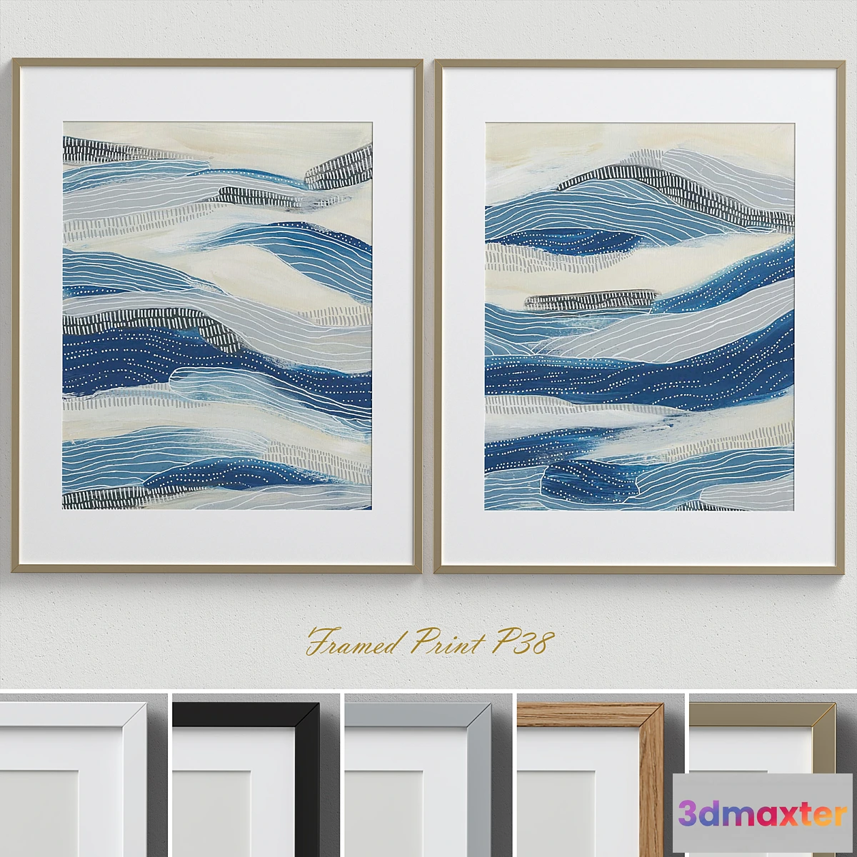 1300699 - Framed Print P-38 - No.2 3D Max