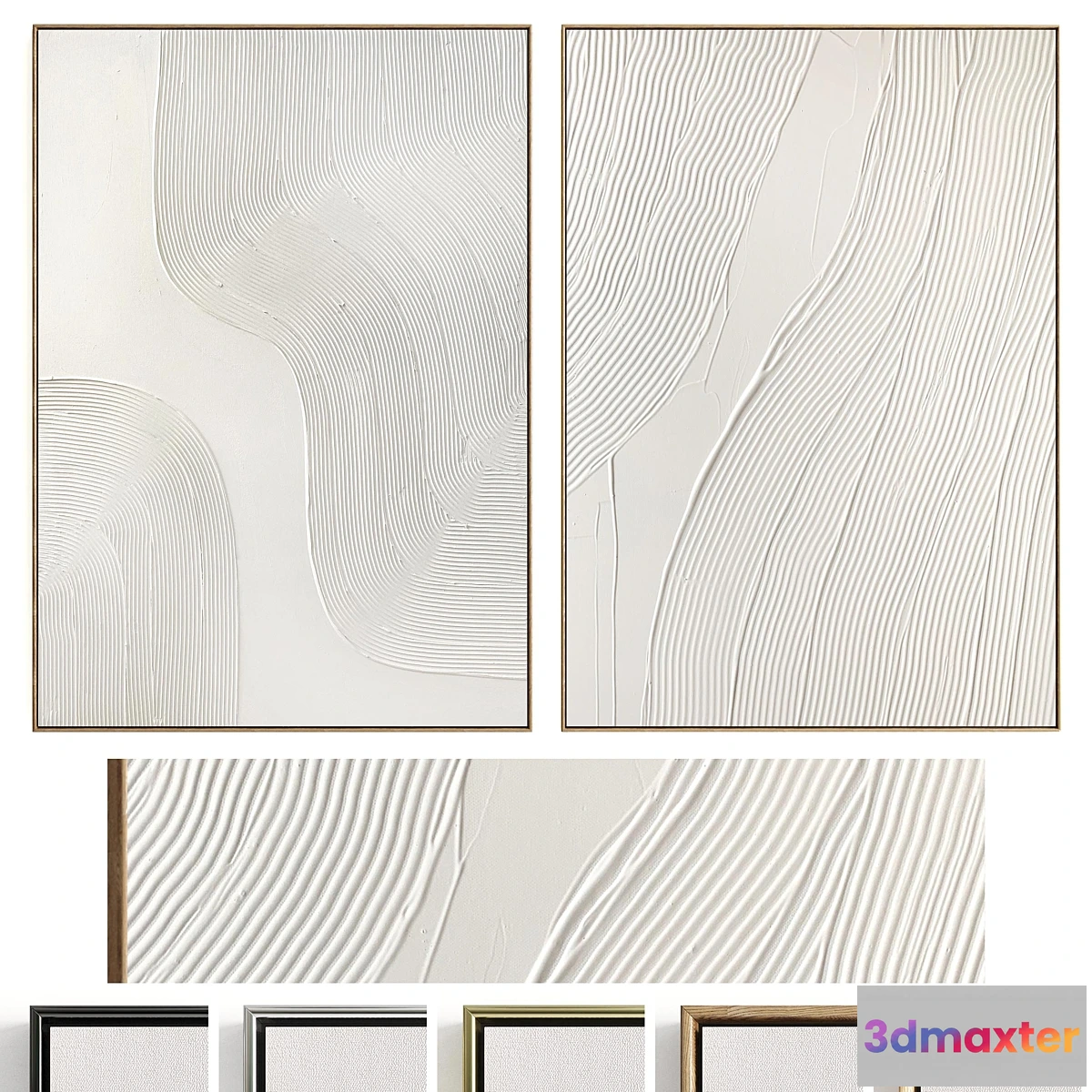 1300906 - Plaster Two Photo Frame D-538 3D Max