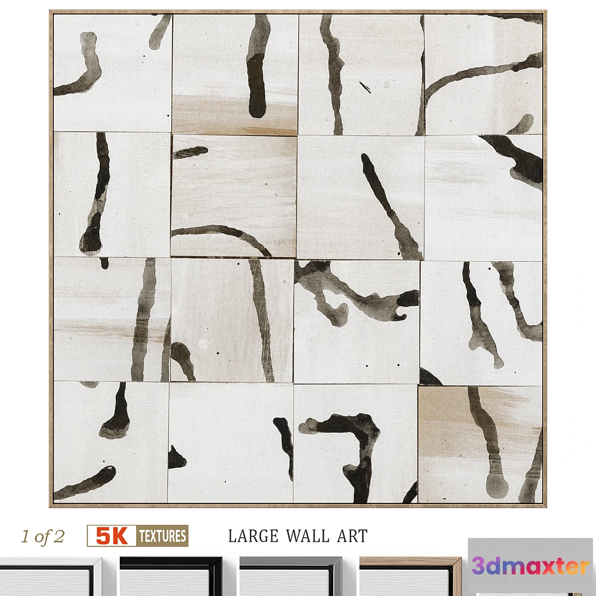 1305895 - Large Abstract Neutral Wall Art C-921 3D Max