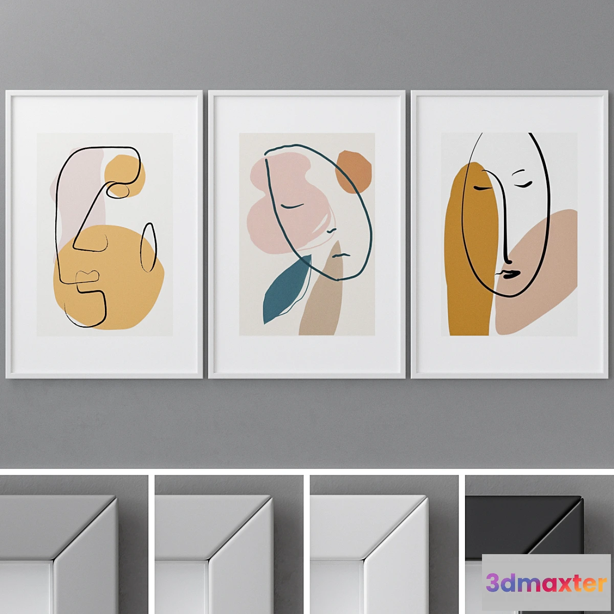 1306589 - Photo Frames Set 168 3D Max