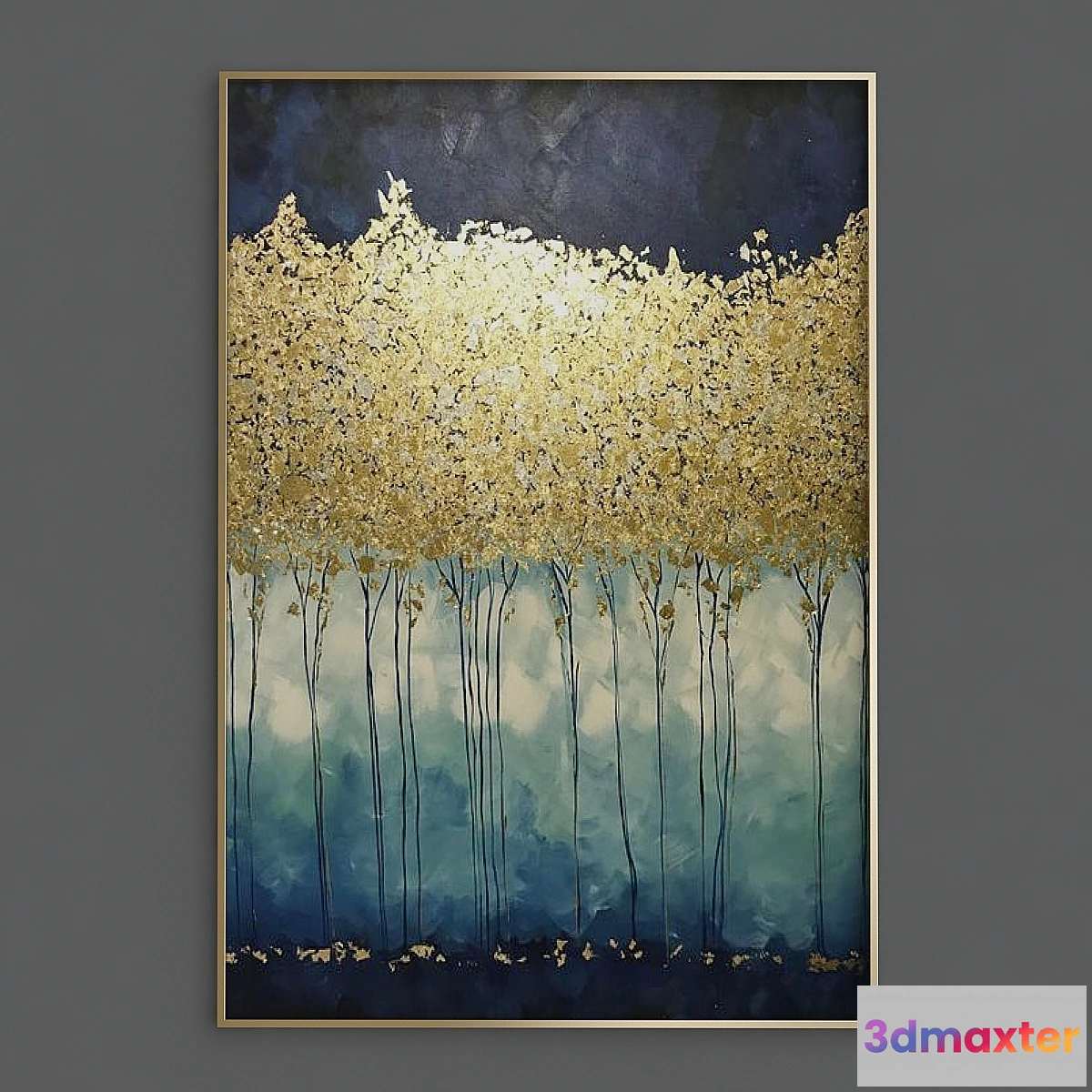 1307688 - Wall Art Gold Painting 3D Max