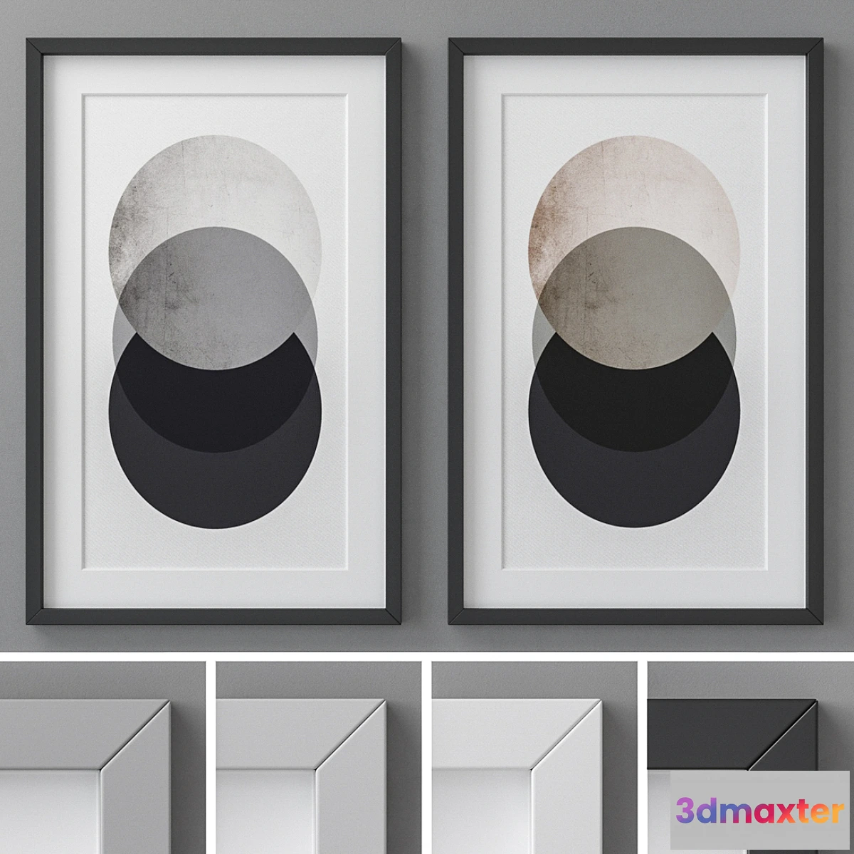 1308806 - Photo Frames Set 298 3D Max