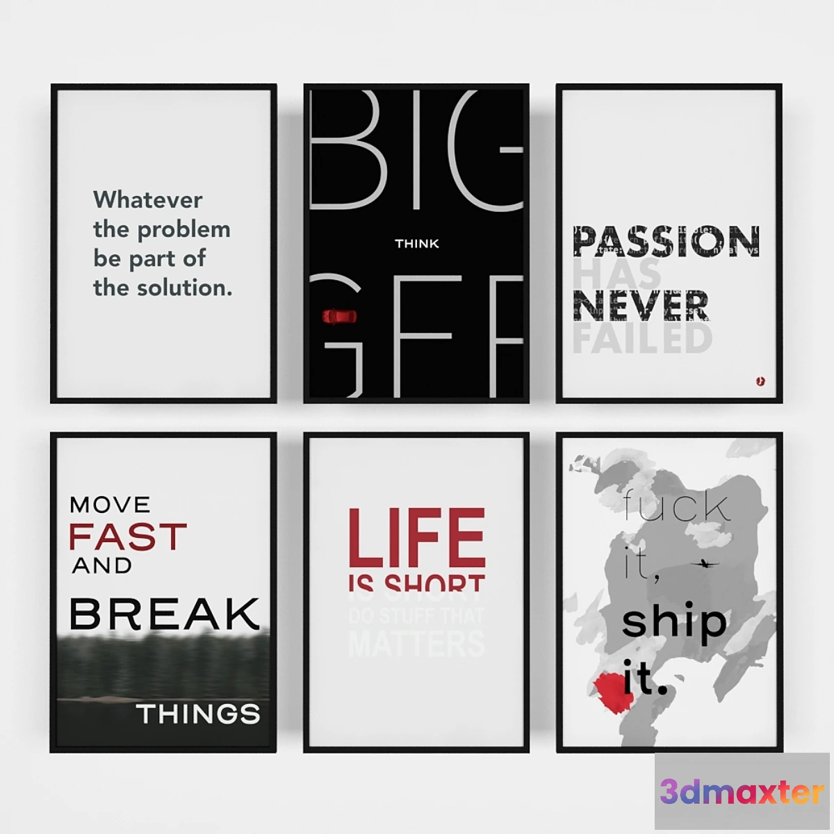 1313354 - Selected paintings “Quote” 3D Max