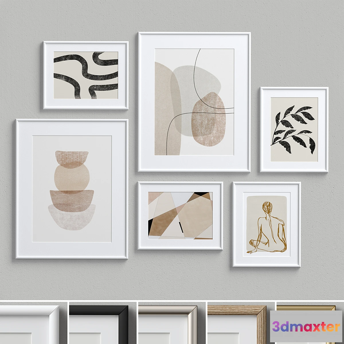 1313783 - Wall Art Set-6 3D Max