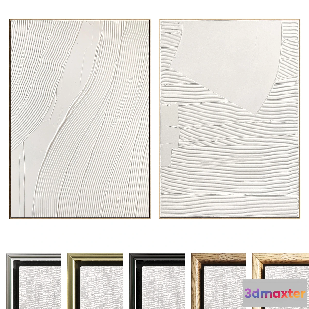 1316944 - Plaster Two Photo Frame D-603 3D Max