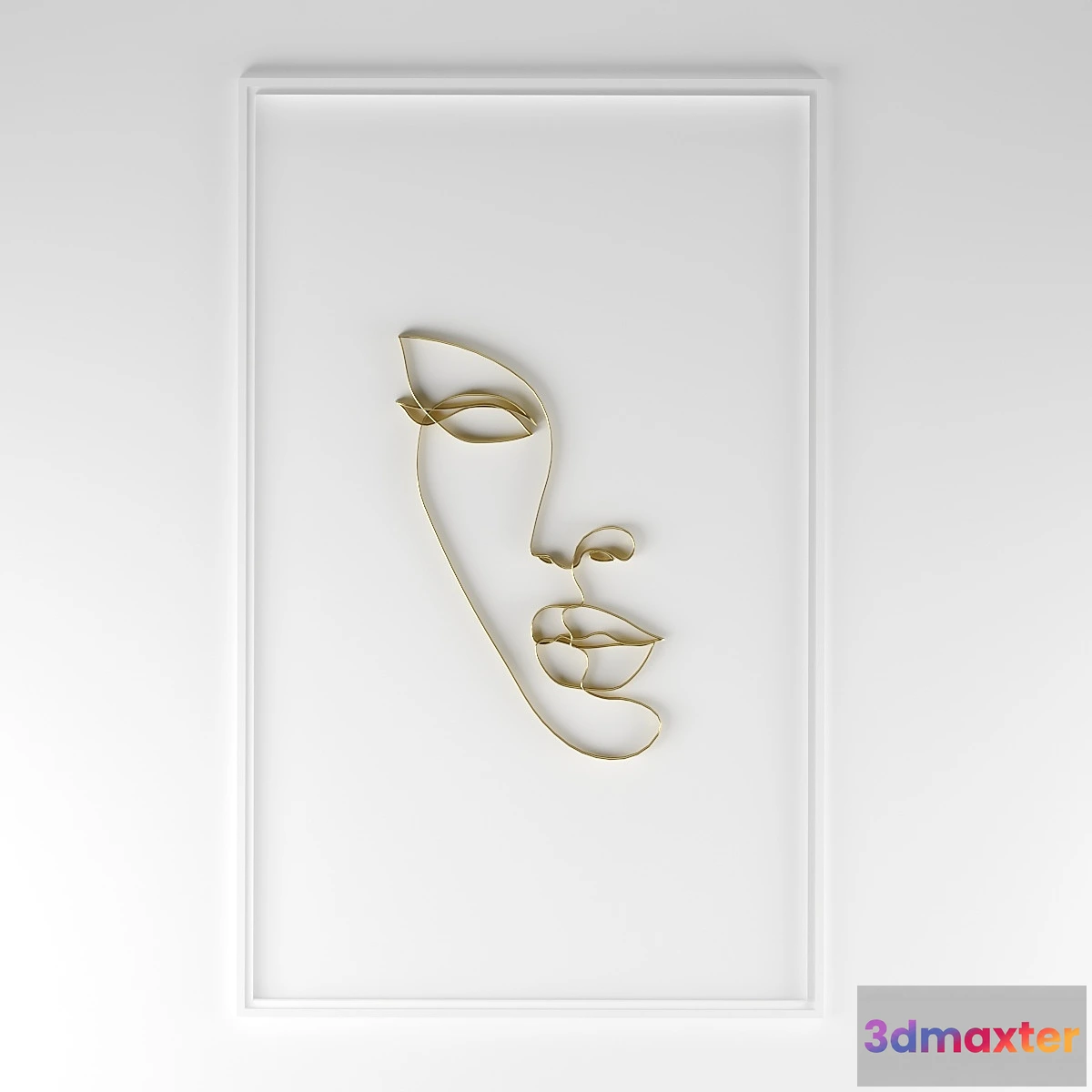 1325245 - Metal wall panel woman face - No.2 3D Max