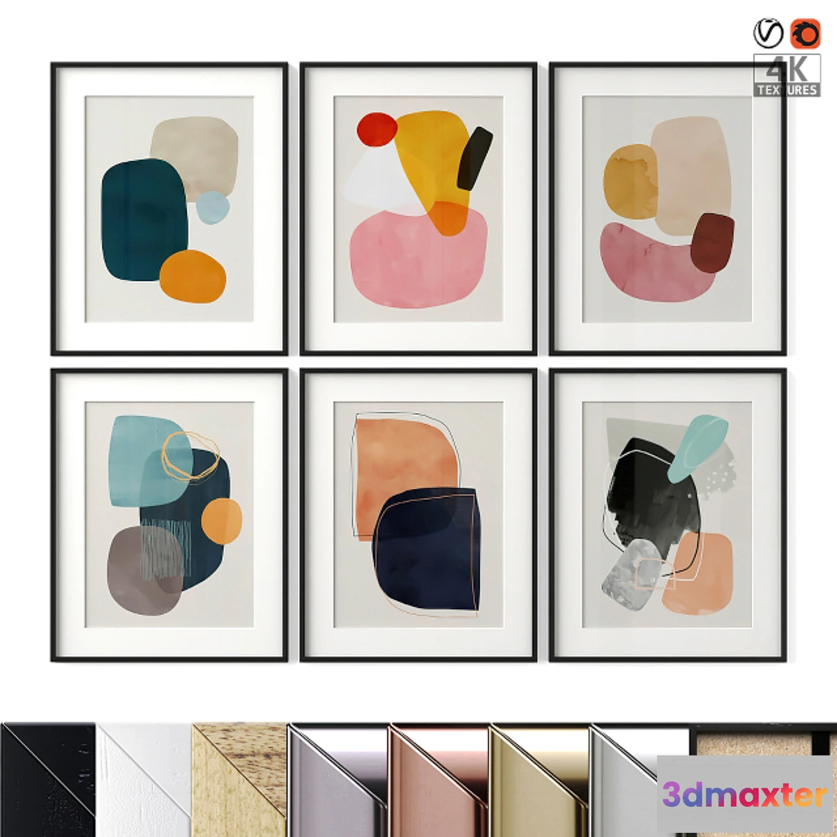 1331016 - Poster Set “Graphic Balance” 3D Max