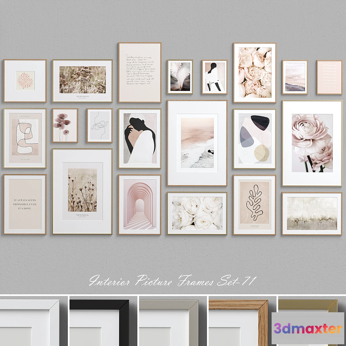 1331605 - Interior Picture Frames Set-71 3D Max