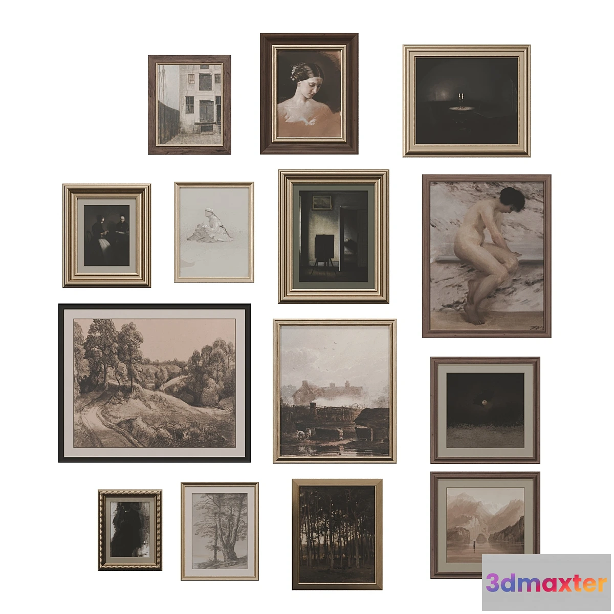 1332295 - Classic paintings set 31 3D Max