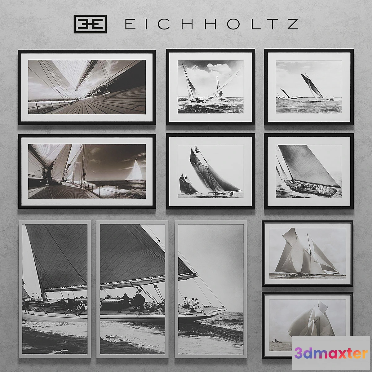 1334689 - Eichholtz Set of Boat Prints 3D Max