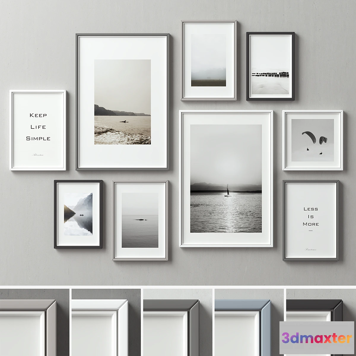 1338686 - Picture Frames Set-123 3D Max