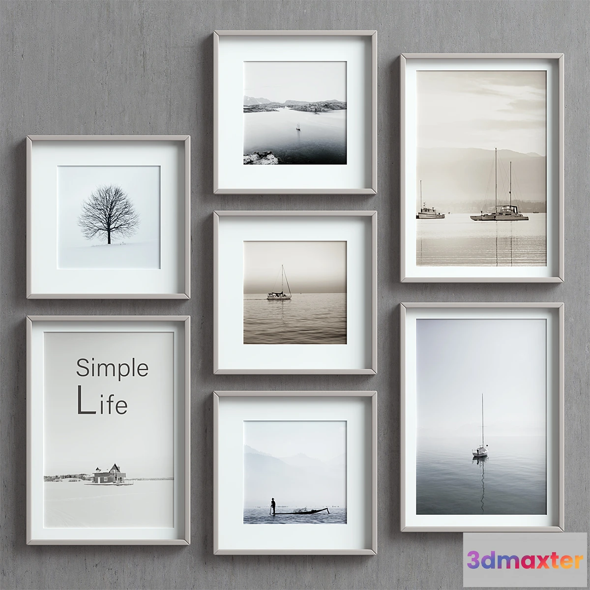 1343023 - Picture Frames Set-71 3D Max