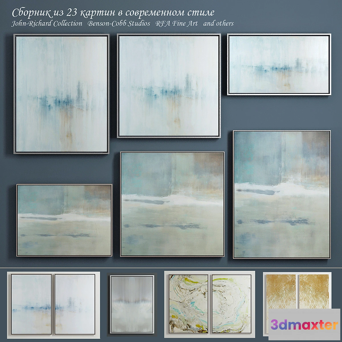 1395038 - Collection of modern paintings (set-9) 3D Max