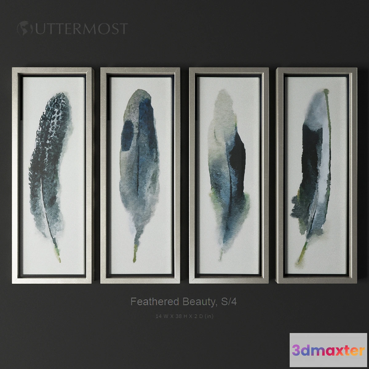 1400874 - Uttermost Feathered Beauty S4 3D Max