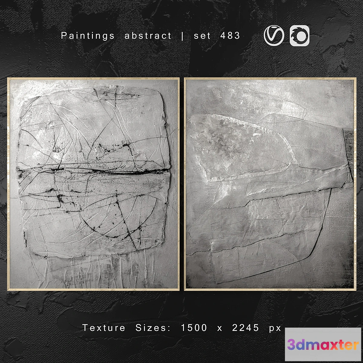 1405924 - Paintings abstract  set 483 3D Max