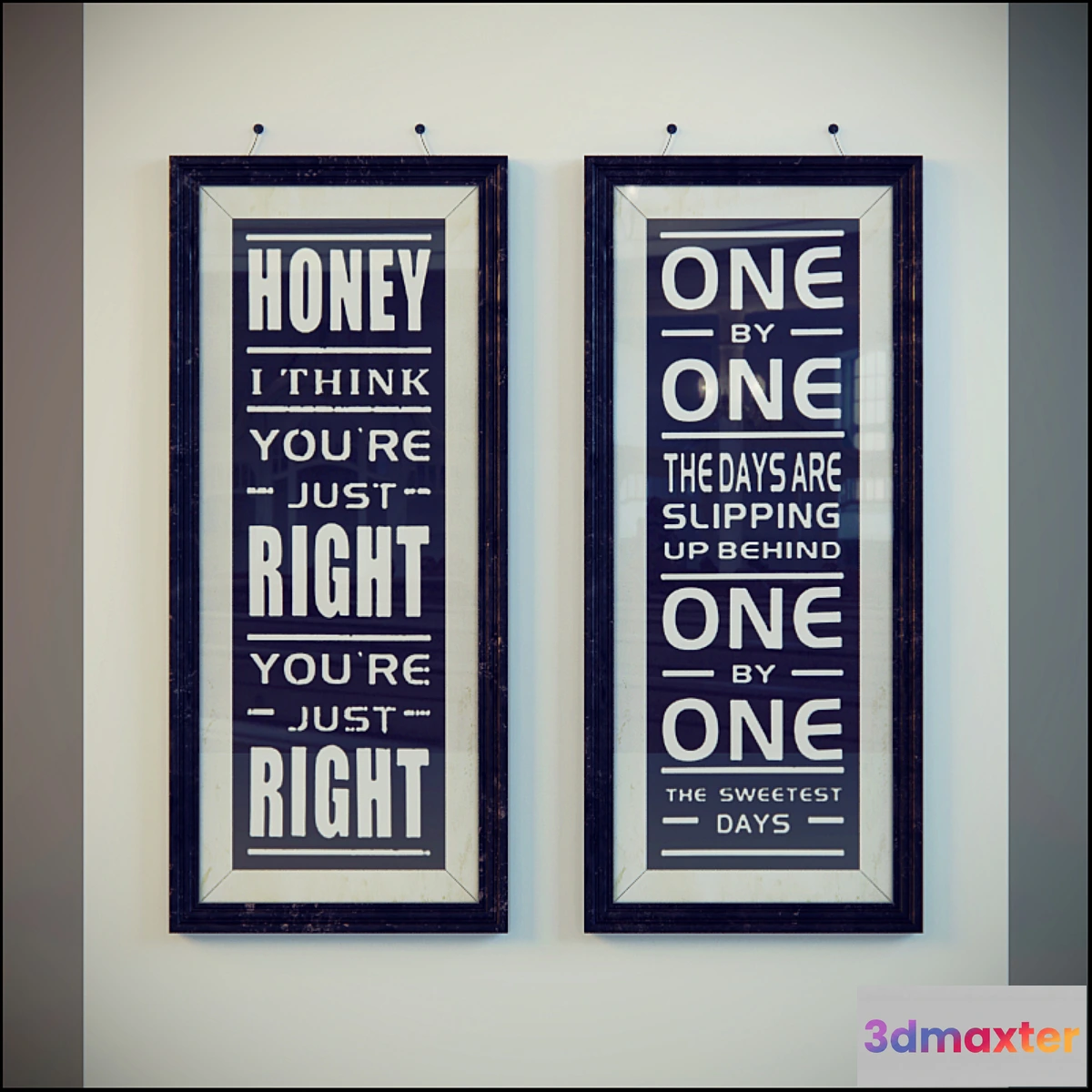 1407276 - KARE - Picture Frame Slogan Assorted 3D Max