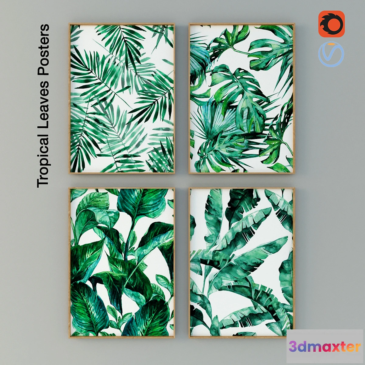 1407764 - Tropical Leaves Posters 3D Max