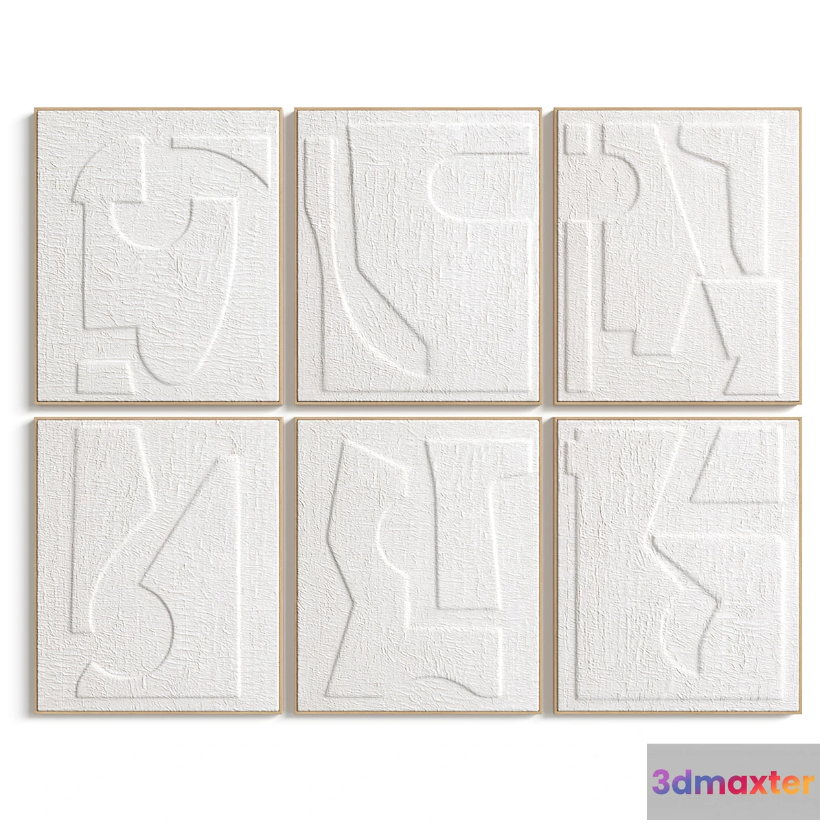 1408010 - Set of 6 embossed paper frames Hekatos La Redoute 3D Max